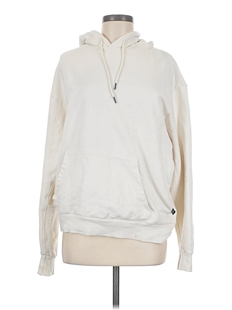 Pre-owned Hanes Pullover Hoodie In White