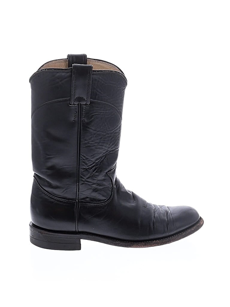 Pre-owned Justin Boots In Black