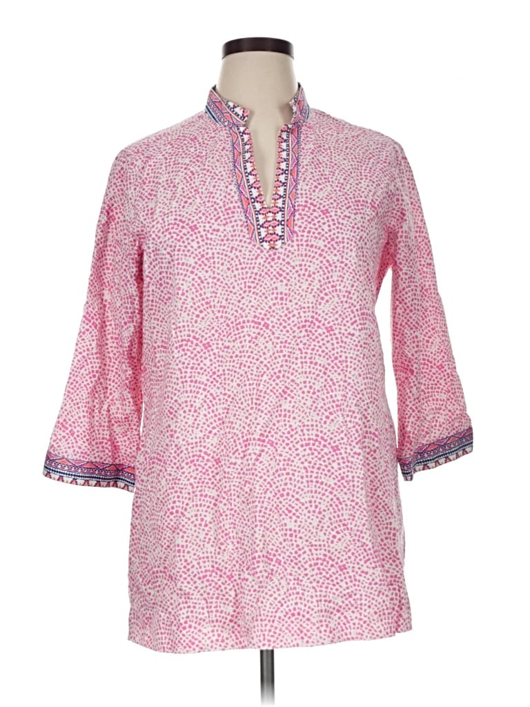 Pre-owned Foxcroft Long Sleeve Blouse In Pink