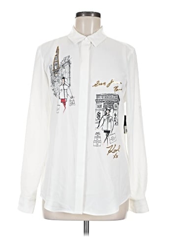 Karl Lagerfeld Paris Long Sleeve Blouse (view 1)