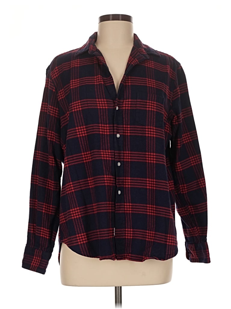 Pre-owned Frank & Eileen Long Sleeve Button Down Shirt In Red