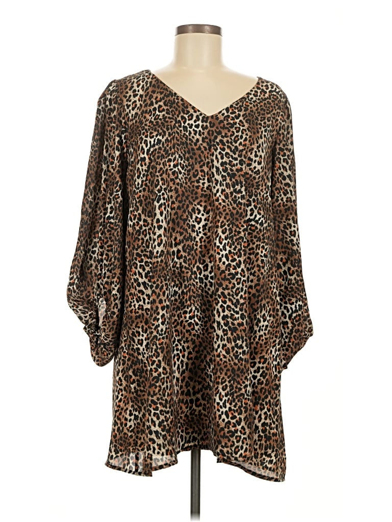 Pre-owned Adrienne Casual Dress In Brown