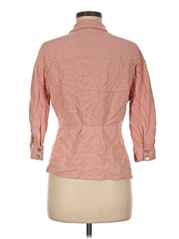 Zara TRF 3/4 Sleeve Button-Down Shirt (view 2)