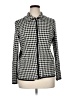 Kate Hill Houndstooth Silver Long Sleeve Top Size 1X - photo 1