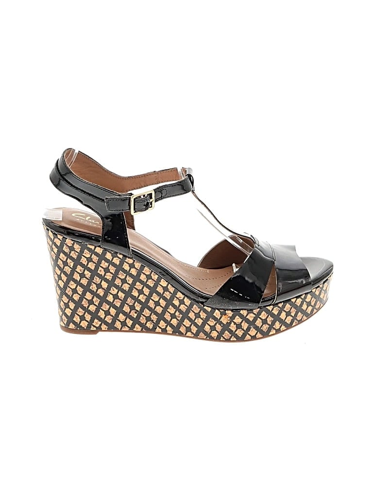Pre-owned Clarks Wedges In Black