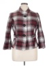 DressBarn 100% Polyester Plaid Burgundy Jacket Size XL - photo 1