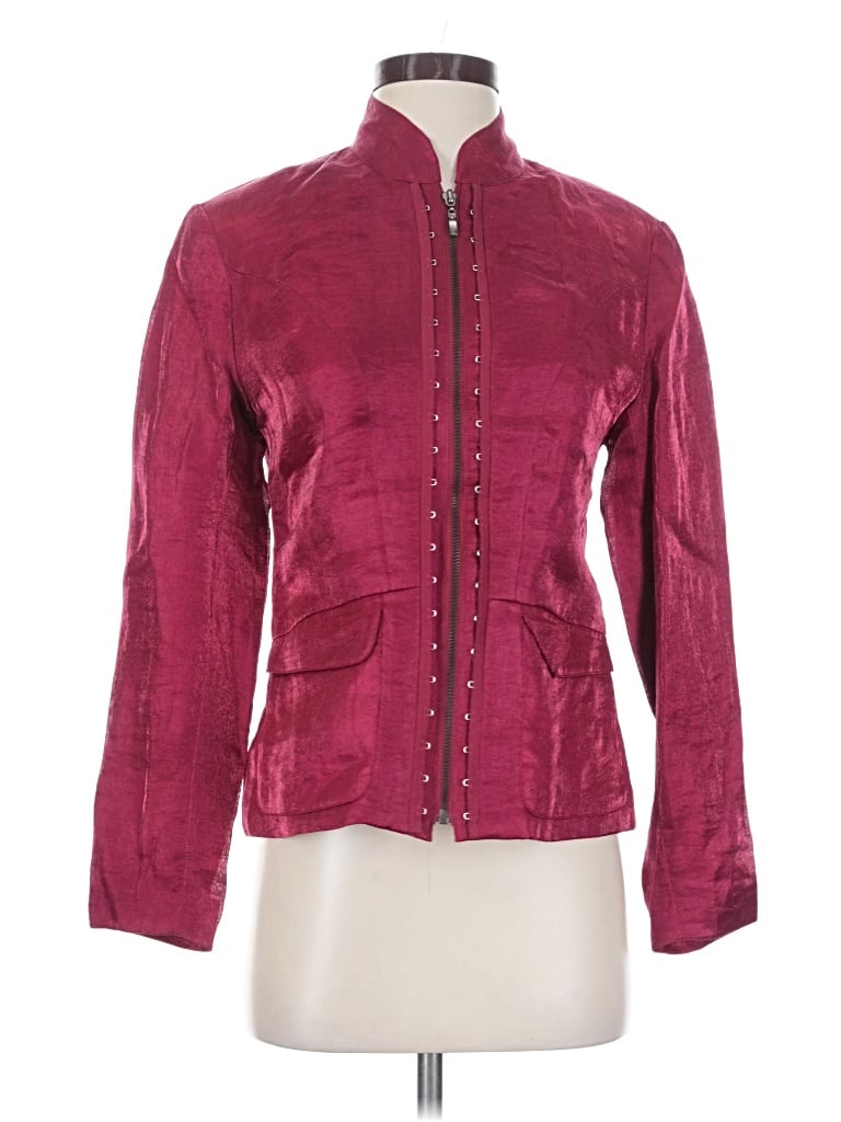 Pre-owned Chico's Jacket In Burgundy