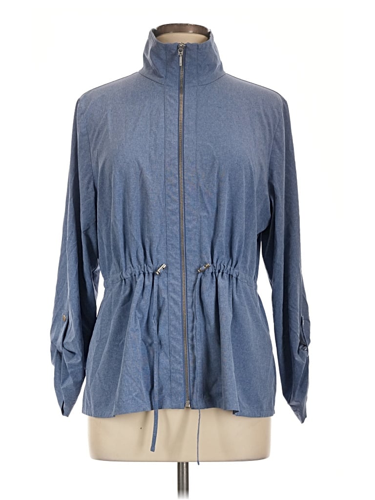 Pre-owned Weekends By Chico's 3/4 Sleeve Blouse In Blue