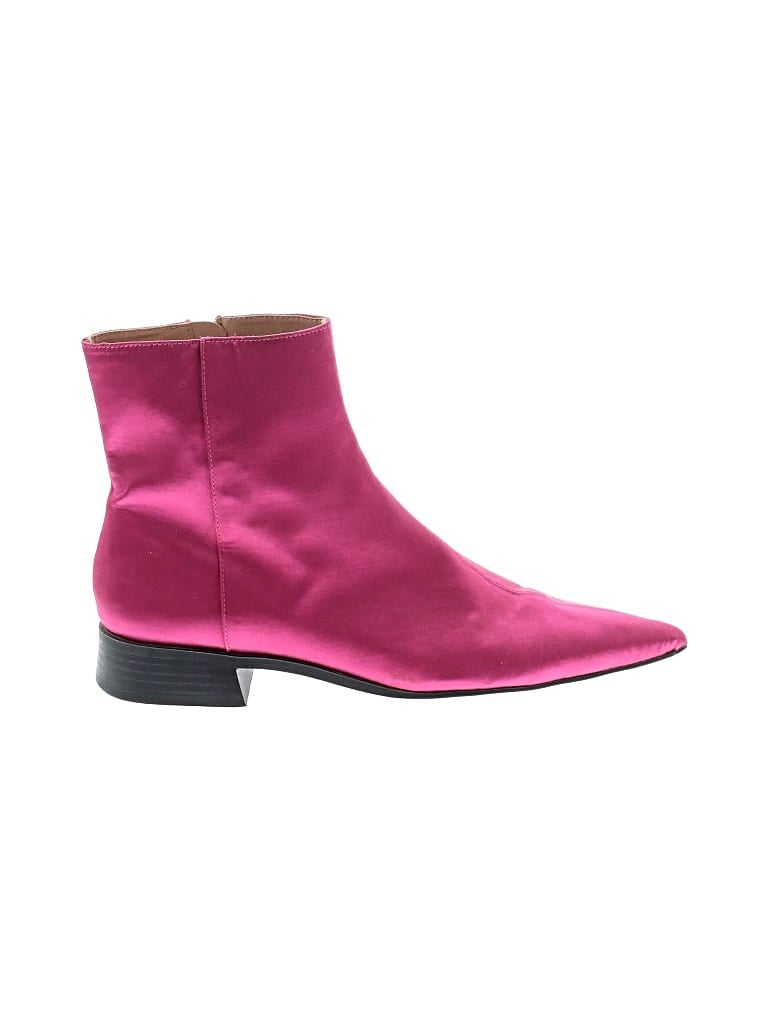 Pre-owned Zara Trf Ankle Boots In Pink