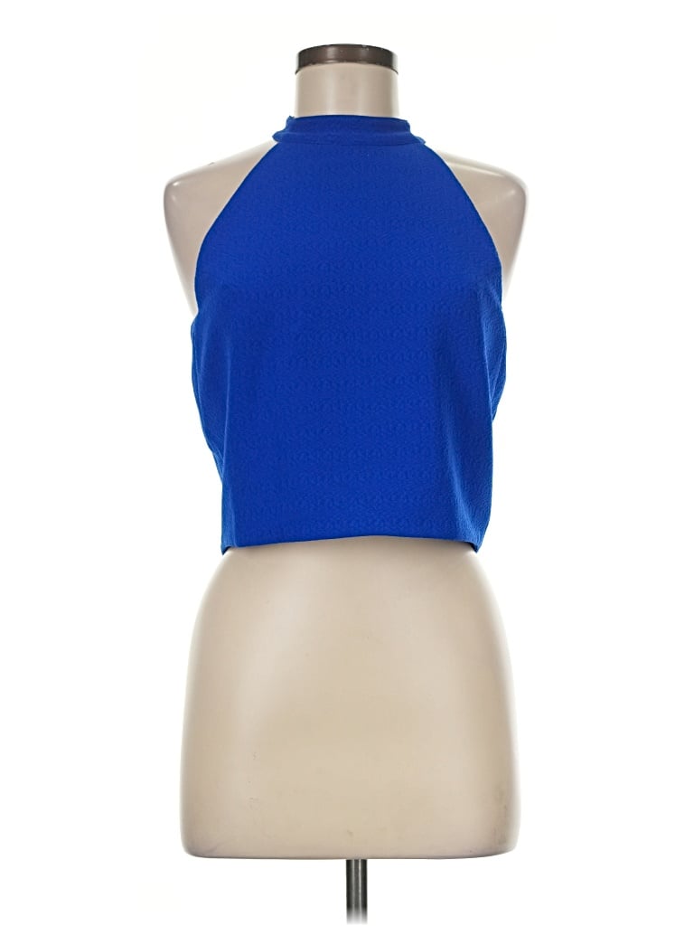 Pre-owned Joa Sleeveless Blouse In Blue