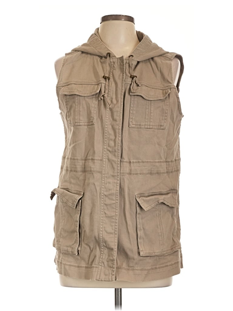 Pre-owned Matty M Vest In Tan