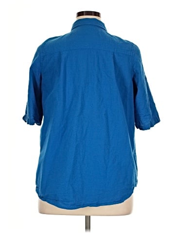 Woman Within 3/4 Sleeve Button-Down Shirt (view 2)