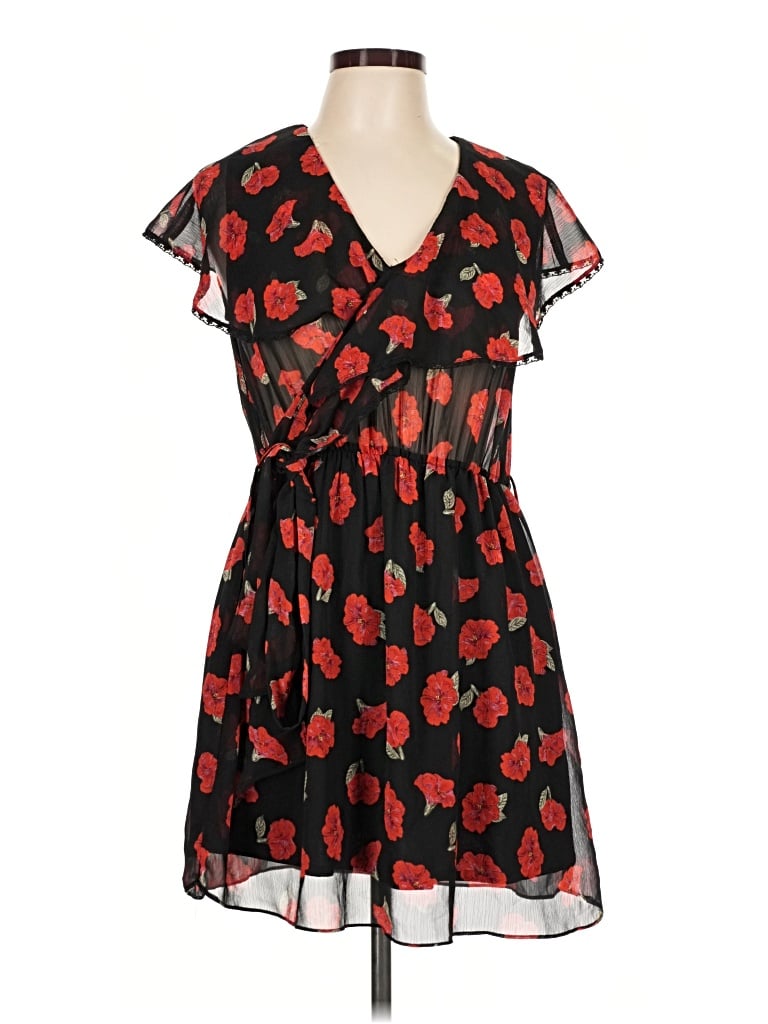 Pre-owned Zara Basic Cocktail Dress In Black