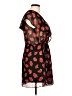 Zara Basic Floral Red Black Cocktail Dress Size M - photo 4