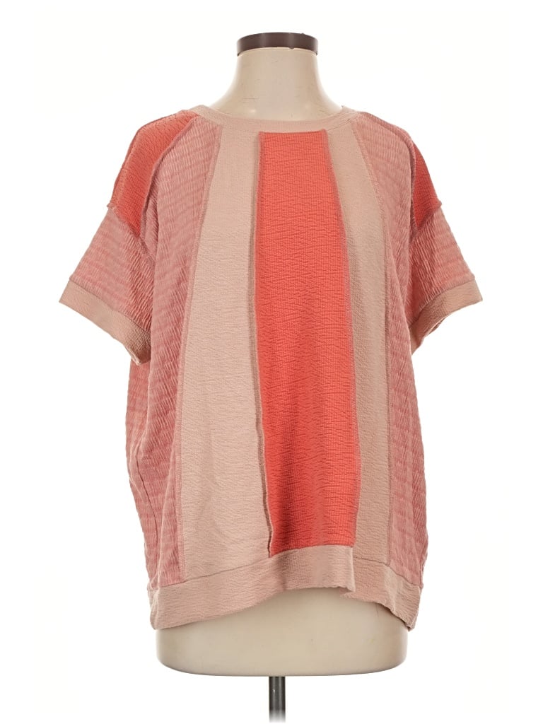 Pre-owned Gigio Short Sleeve Blouse In Pink