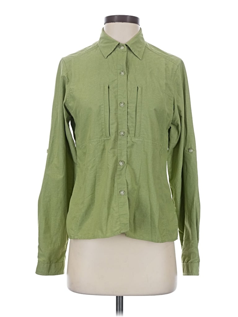 Pre-owned Exofficio Long Sleeve Button Down Shirt In Green