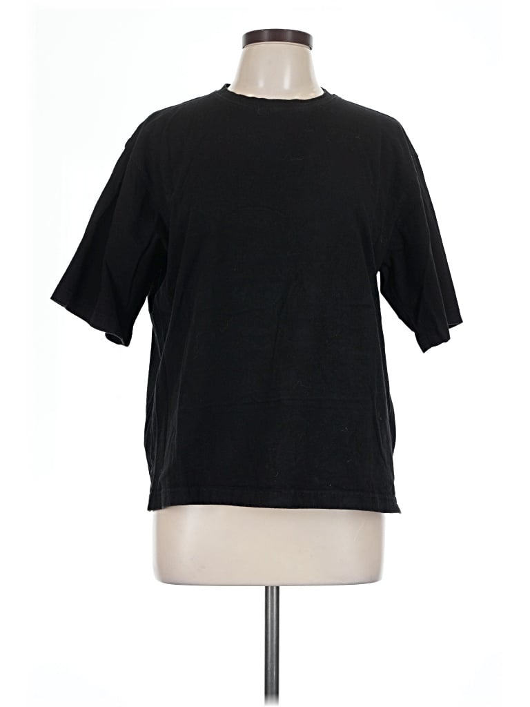 Pre-owned White Fox Short Sleeve T-shirt In Black