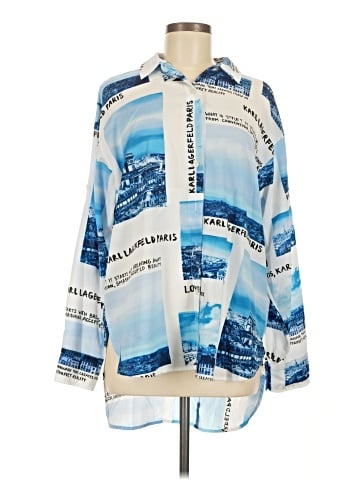 Karl Lagerfeld Paris Long Sleeve Blouse (view 1)