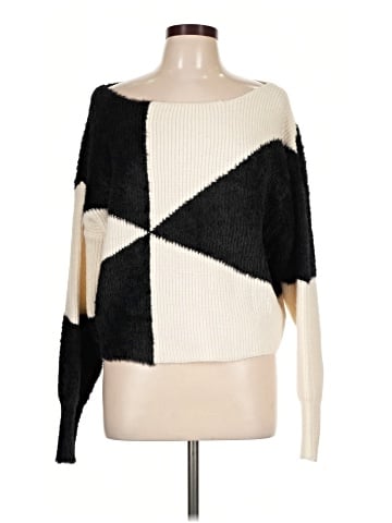 Hem & Thread Pullover Sweater (view 1)
