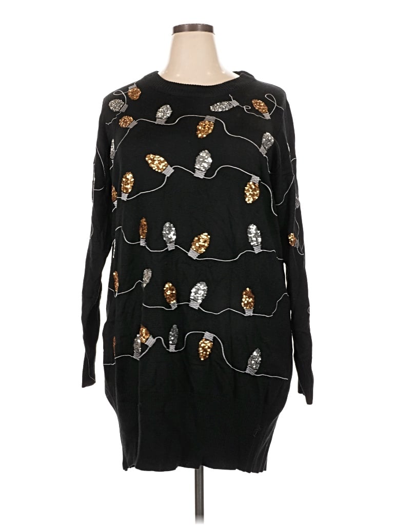 Pre-owned Tipsy Elves Casual Dress In Black