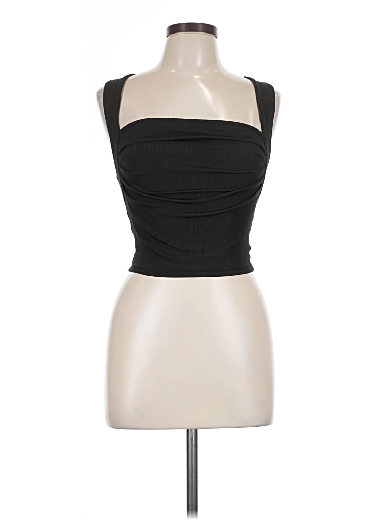 Pre-owned Cider Tank Top Black Strapless Neckline Tops