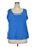 Ruby Rd. Blue Sleeveless Blouse Size 2X - photo 1