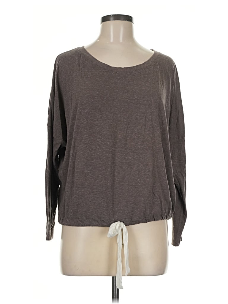 Pre-owned Eberjey 3/4 Sleeve T-shirt In Brown