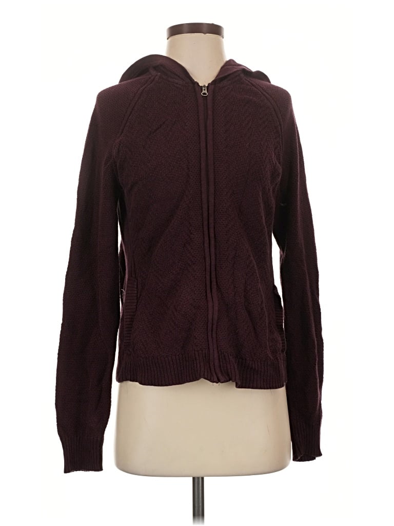 Pre-owned Rei Zip Up Hoodie In Burgundy