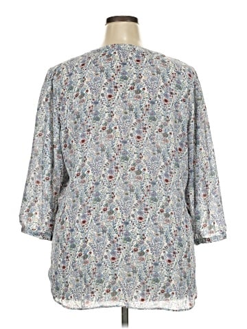 Rose + Olive 3/4 Sleeve Blouse (view 2)
