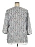 Rose + Olive 100% Polyester Blue 3/4 Sleeve Blouse Size 2X - photo 2