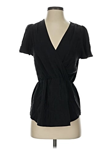 Amanda Uprichard Short Sleeve Silk Top (view 1)