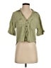 Zara Green 3/4 Sleeve Button-Down Shirt Size XS - photo 1