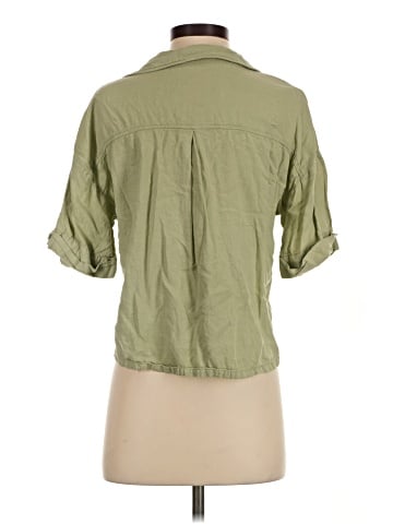 Zara 3/4 Sleeve Button-Down Shirt (view 2)
