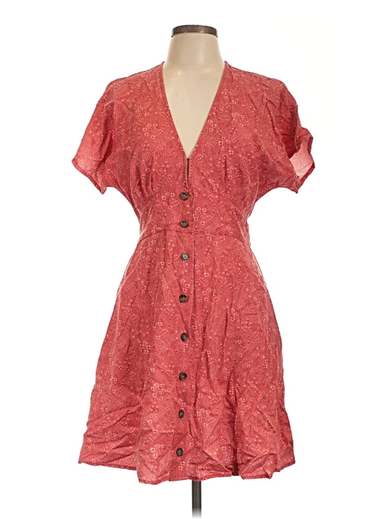 Pre-owned Marine Layer Casual Dress In Red