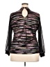 Venus Metallic Black Long Sleeve Blouse Size 2X - photo 2