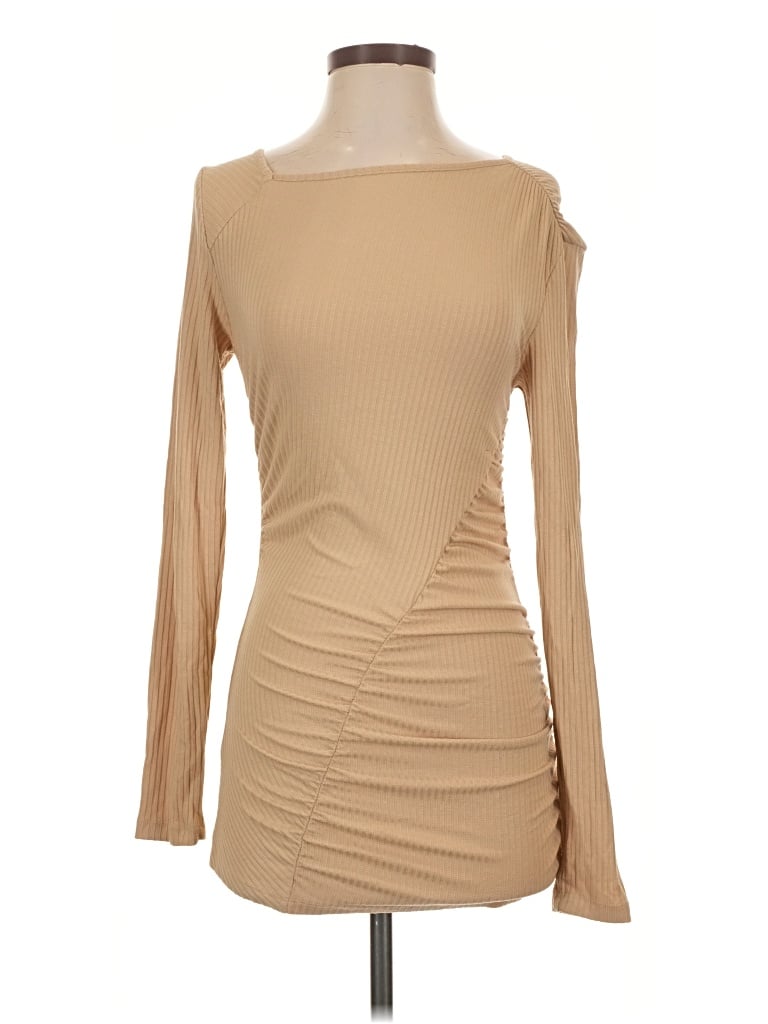 Pre-owned Na-kd Casual Dress In Tan