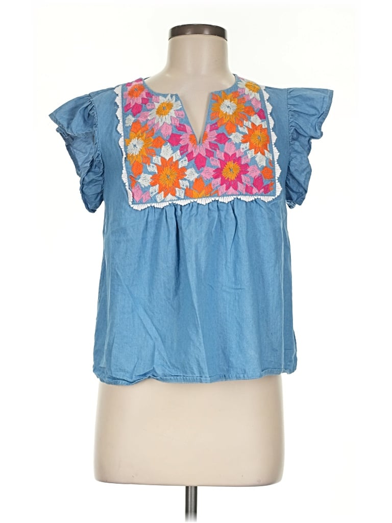 Pre-owned Thml Sleeveless Blouse In Blue