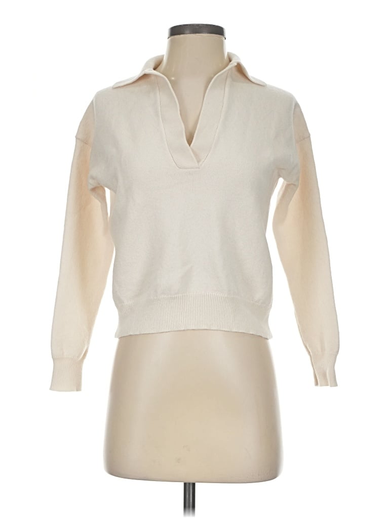 Pre-owned Wilfred Wool Pullover Sweater In Ivory
