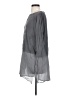 Eileen Fisher 100% Silk Gray 3/4 Sleeve Silk Top Size P (petite) - photo 5