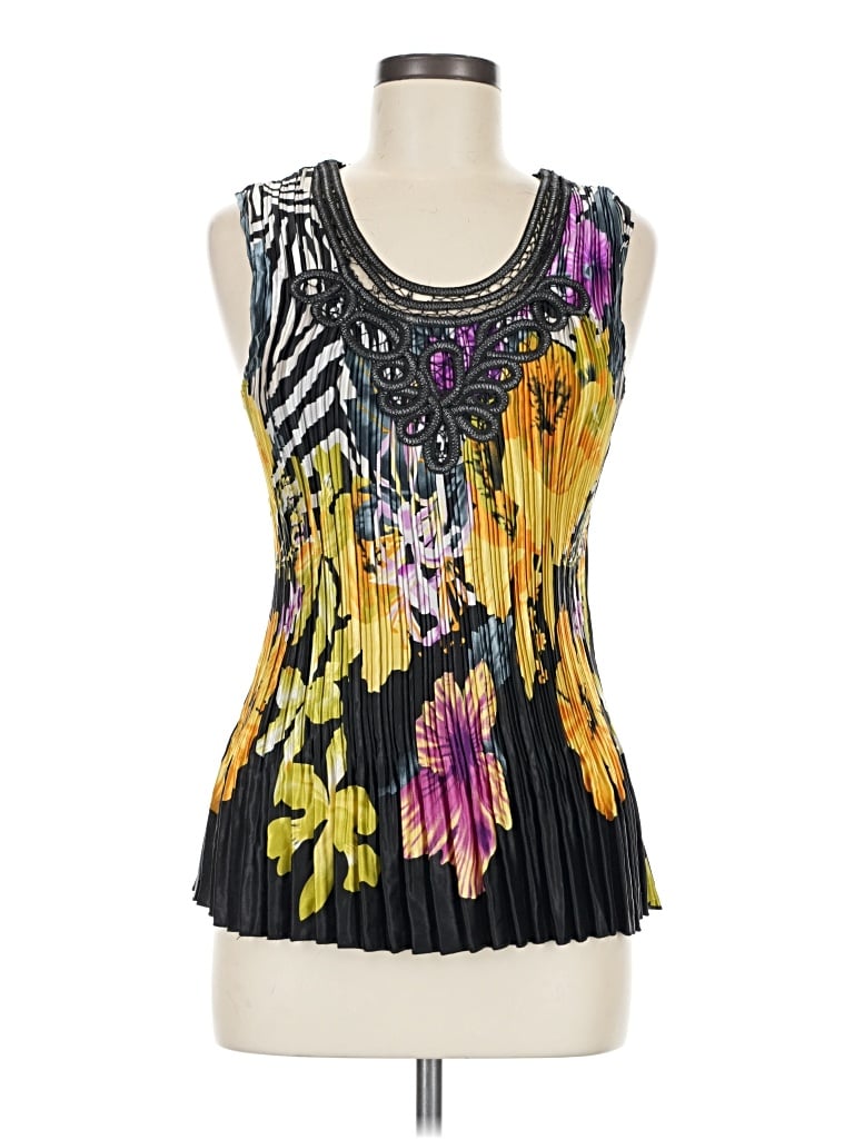 Pre-owned Milano Sleeveless Blouse In Black