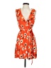 Zara Basic Print Orange Casual Dress Size XS - photo 1