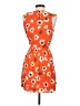 Zara Basic Print Orange Casual Dress Size XS - photo 2