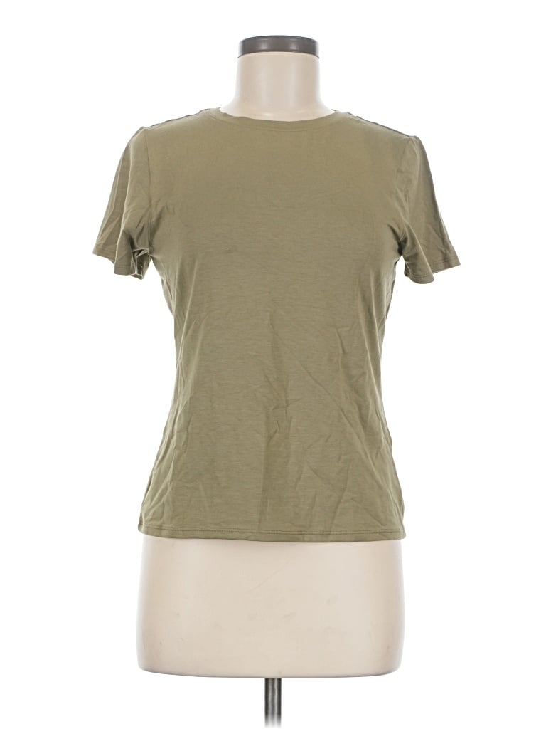 Pre-owned Nordstrom Short Sleeve Top Green Crew Neck Tops