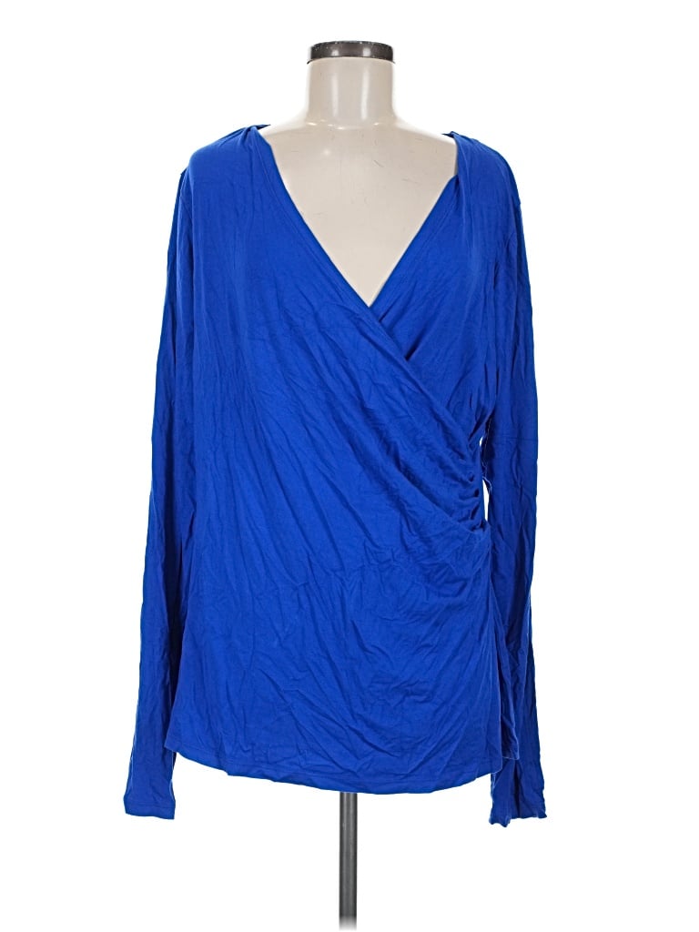Pre-owned Long Tall Sally Long Sleeve Blouse In Blue
