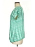 Old Navy 100% Polyester Stripes Green Short Sleeve Blouse Size M - photo 5