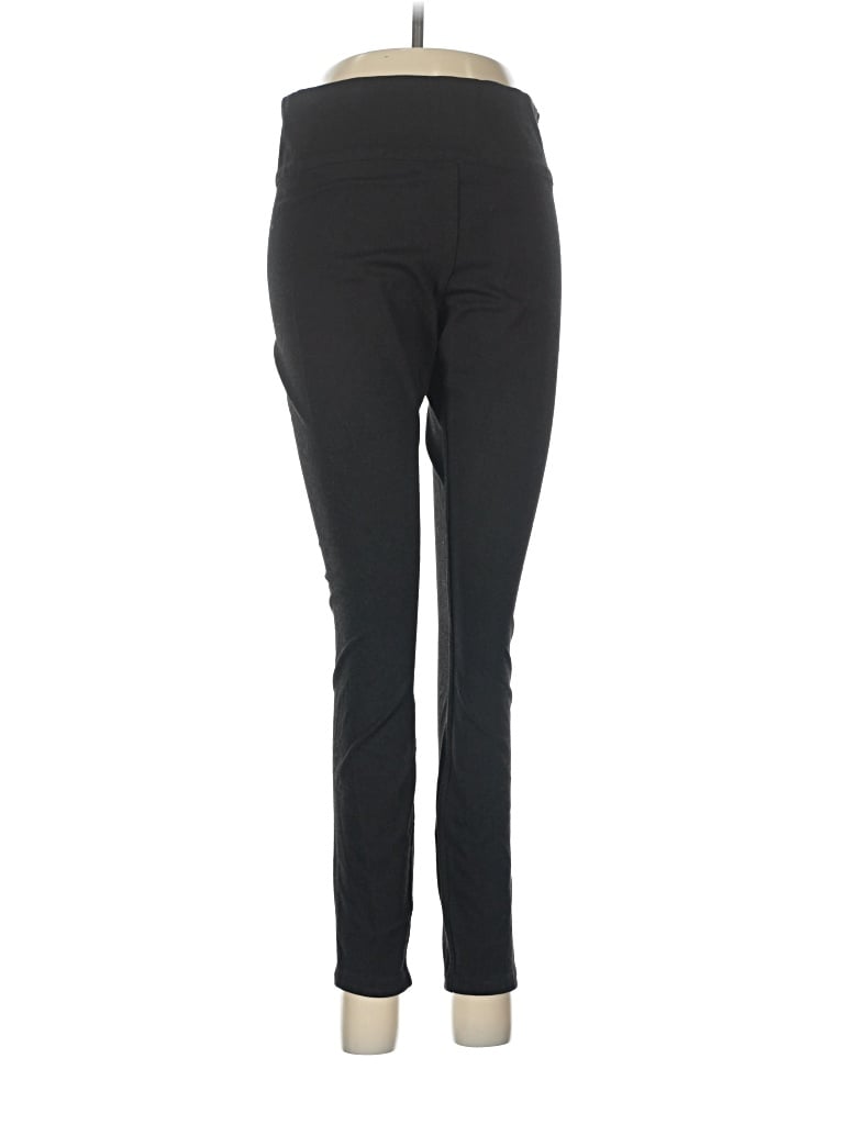 Pre-owned Hue Active Pants In Black