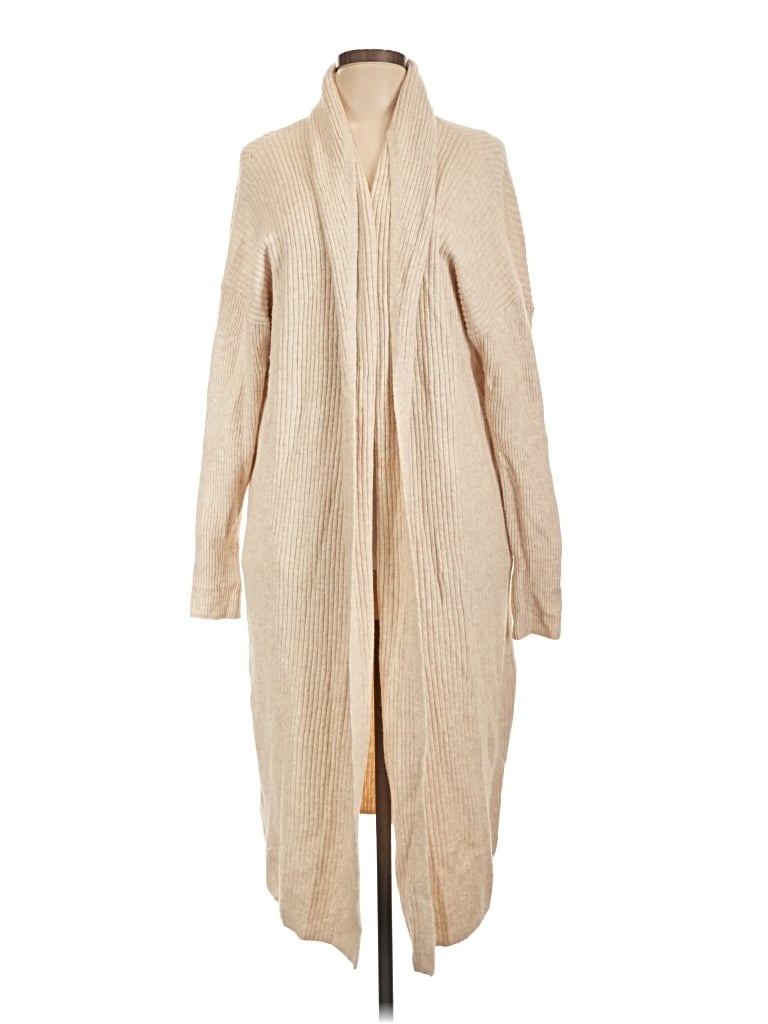 Pre-owned Open Edit Cardigan Sweater In Tan