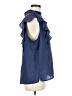 BCBGeneration 100% Polyester Blue Sleeveless Blouse Size L - photo 4