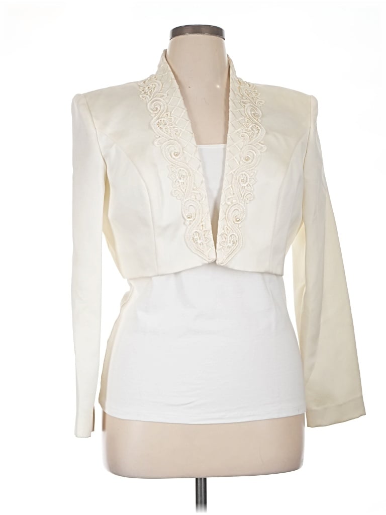 Pre-owned Cachet 3/4 Sleeve Blouse In Ivory