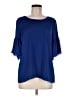 CAbi 100% Polyester Blue Short Sleeve Blouse Size M - photo 1